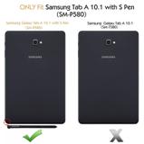 Capa Tablet Samsung Galaxy Tab A 10.1 com S Pen P580 P585 Couro Sintético Magnética - Lucky