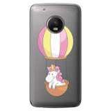 Capa Transparente Exclusiva para Motorola Moto G5 Plus Unicórnio no Balão - TP308 - Lenovo