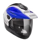 Capacete 5 Em 1 Bieffe X-5 Evolux Branco Azul Tamanho 58