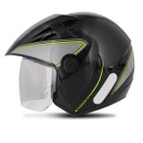 Capacete Aberto EBF Thunder Open Classic Preto e Amarelo - Ebf capacetes