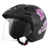 Capacete Aberto Feminino Pro Tork For Girls Preto