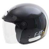 Capacete aberto fly f-17 preto brilhante