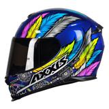 Capacete Axxis Eagle Dreams Azul e Cinza