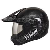 Capacete Bieffe 3 Sport Caveira Fortress Preto Fosco Cinza
