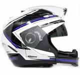 Capacete Convert Pragma Taurus Branco/Preto/Azul Tam 55/56