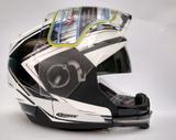 Capacete Convert Pragma Taurus Branco/Preto/Prata Tam 55/56
