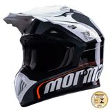 Capacete Cross Yucca Gray Fs 603 Cinza E Preto Mormaii