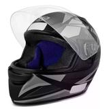Capacete de moto ebf new spark flash preto fosco e prata tam 60 - Ebf capacetes
