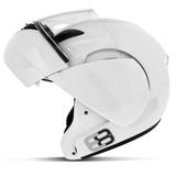 Capacete E8 Robocop N58 Branco Articulado Com Viseira Ebf
