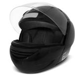 Capacete Escamoteável EBF E08 Robocop Preto Brilhante - Ebf capacetes