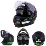 Capacete Escamoteavel Shutt BlackMax Preto Rosa Verde Vermelho Cinza Com Dupla Viseira Solar