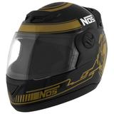 Capacete Evolution G6 Nos Big Boss Preto E Dourado Pro Tork