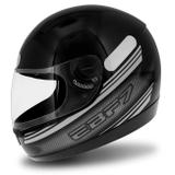 Capacete Fechado EBF 7 Carbon Preto e Prata - Ebf capacetes