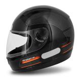 Capacete Fechado EBF 7 GT Preto e Laranja - Ebf capacetes