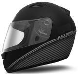 Capacete Fechado EBF New Spark Black Edition Preto Fosco e Prata - Ebf capacetes