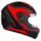 Capacete Fechado Mixs Fokker GTX Vermelho Fosco Masculino 56