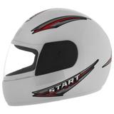 Capacete Fechado Mixs Start 58 Engate Rápido Branco