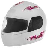 Capacete Fechado Mixs Start For Girls 56 Engate Rápido Branco