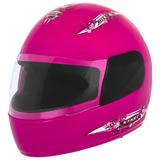 Capacete Fechado Mixs Start For Girls 58 Engate Rápido Rosa