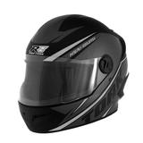 Capacete Fechado Pro Tork R8 Fecho Micrométrico Preto E Prata