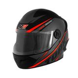 Capacete Fechado Pro Tork R8 Fecho Micrométrico Preto E Vermelho