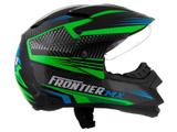 Capacete Frontier Air Mixs Preto, Verde e Azul Tam. 60