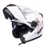 Capacete Gladiador Moto Texx Gladiator Articulado Robocop Branco - 60