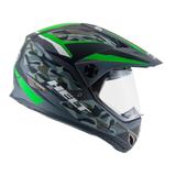 Capacete Helt Cross Vision Camuflado Preto Fosco/Verde