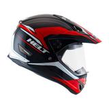 Capacete Helt Cross Vision Zig Preto/Vermelho
