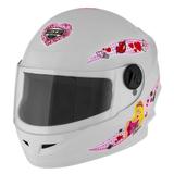 Capacete Infantil Mixs Start Selfie Fechado 54 Branco