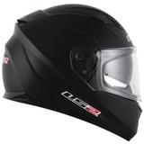 Capacete LS2 FF320 Stream Monocolor Matte Black com Viseira Solar - 56