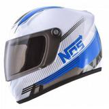 Capacete Mini Pro Tork Nos Speed Line ( Enfeite E Decoração ) Branco-Azul Único