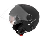Capacete Moto Aberto New Atomic Solid Preto Fosco Com Óculos Solar Pro Tork