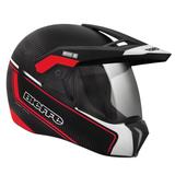 Capacete Moto Bieffe 3 Sport Stato Preto Brilhante Vermelho