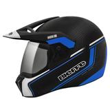 Capacete Moto Bieffe 3 Sport Stato Preto Fosco Azul