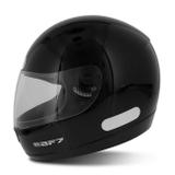 Capacete Moto Fechado EBF 7 Solid Preto Brilhante - Ebf capacetes