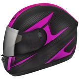 Capacete Moto Feminino Peels Spike Storm Preto Fosco Rosa