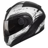Capacete Moto Peels Articulado Escamoteável Urban Wolf Preto Fosco Cinza Com Óculos Solar