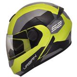 Capacete Moto Peels Escamoteável Urban Sync 2 Verde Citrus Cinza Brilhante