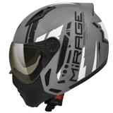 Capacete Moto Peels Mirage Techride Cinza Com Óculos Solar
