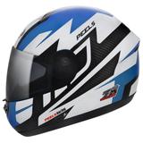Capacete Moto Peels Spike Veloce Branco Brilhante Azul