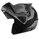 Capacete Moto Pro Tork Articulado Escamoteável V-pro Jet 3 Preto Fosco Cinza