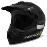 Capacete Motocross Pro Tork Liberty Mx Pro Trilha Preto