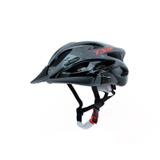 Capacete Mtb Tsw Raptor 2 Bicicleta Led Traseiro M 54/58 Cm Preto Cinza e Vermelho