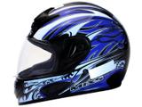 Capacete MX Cobra Plus Mixs Preto e Azul - Tam. 60