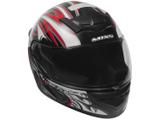 Capacete MX Cobra Plus Mixs Preto e Vermelho Tamanho 58