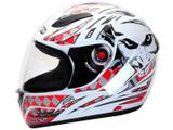 Capacete MX Fokker Jokker Mixs Branco e Vermelho - Tam. 58