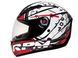 Capacete MX Fokker RPM Mixs Preto e Branco - Tam. 60