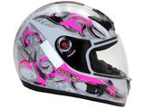 Capacete MX5 Branco e Rosa Mixs - Tam. 58