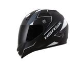 Capacete Norisk Ff391 Stripes Preto Fosco Branco